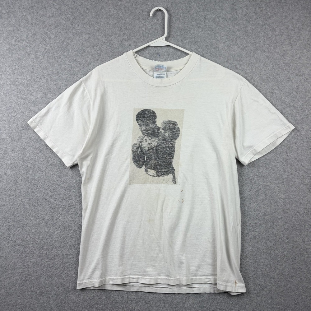 Vintage Muhammad Ali T Shirt Mens Large 90s Burnout Grunge Single Stitch USA Tee